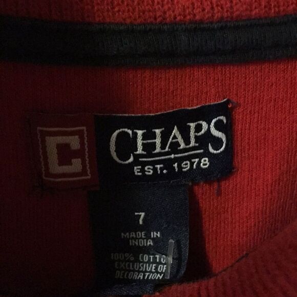 Chaps boys red dressy sweatshirt - Picture 2 of 3